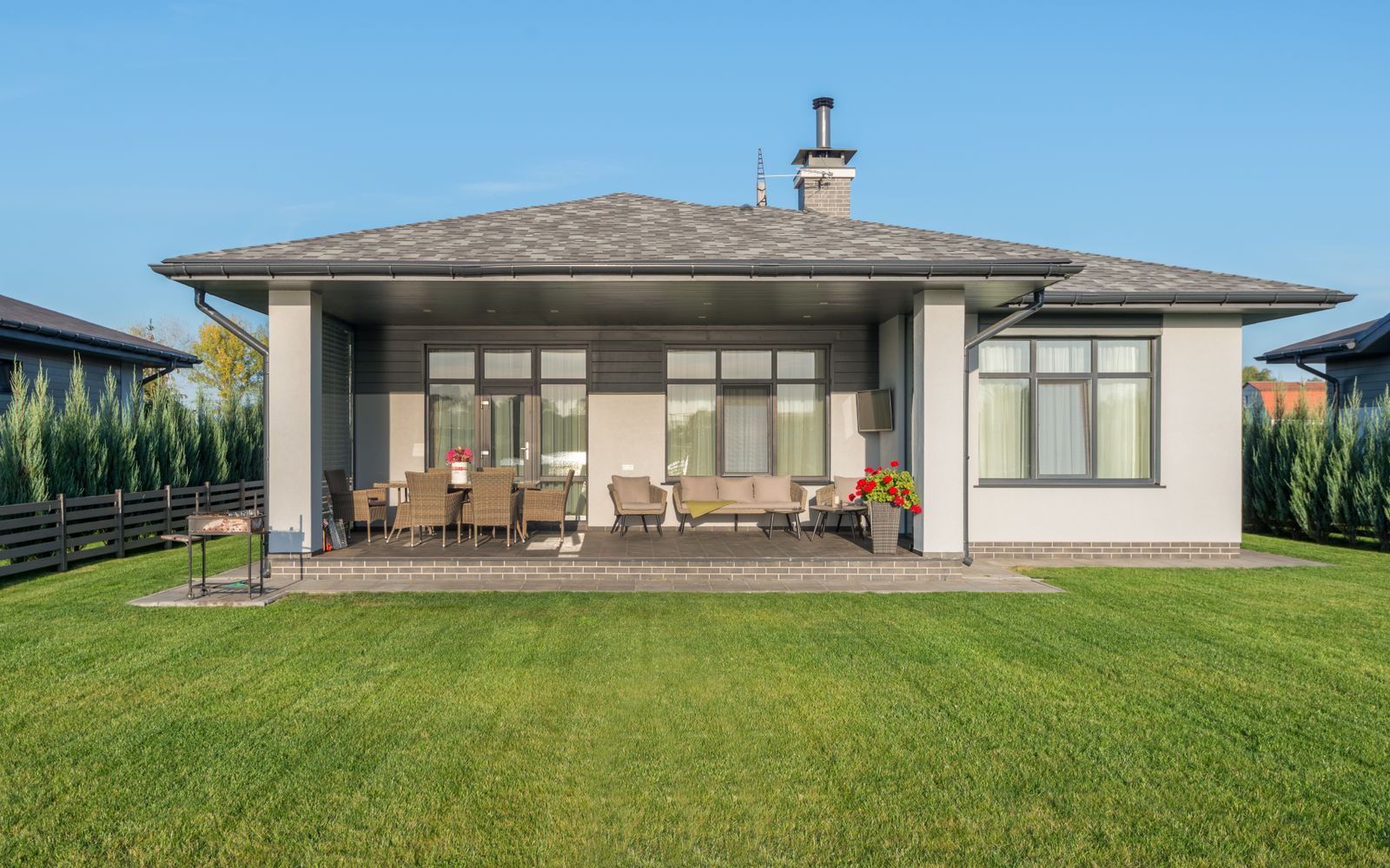 A home lawn in early spring